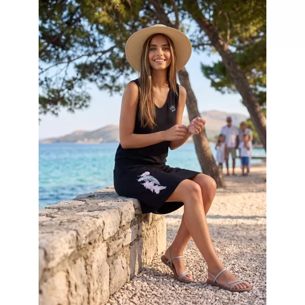  Dámske šaty ALTISPORT Nyon LSKT329 ČIERNA 