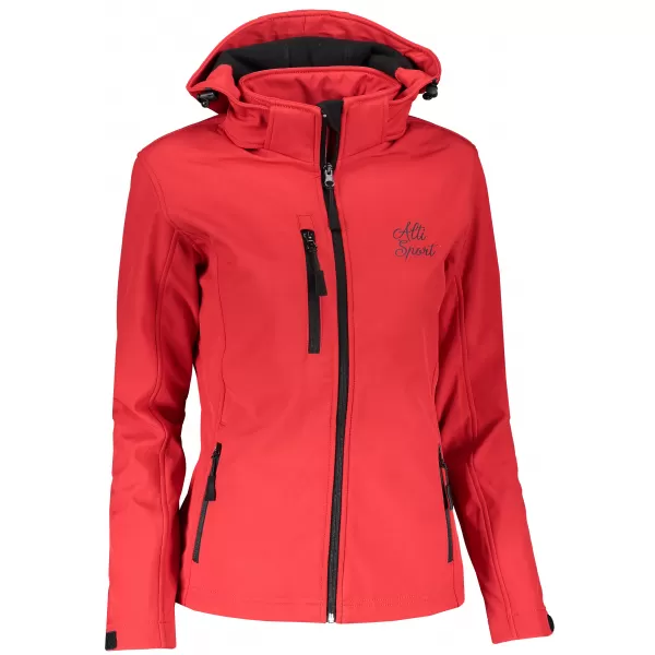  Dámska softshellová bunda ALTISPORT ALW056521 ČERVENÁ 