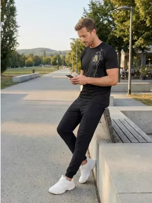 Pánske funkčné tričko ALTISPORT CARRYOVER ALM027124 ČIERNA
