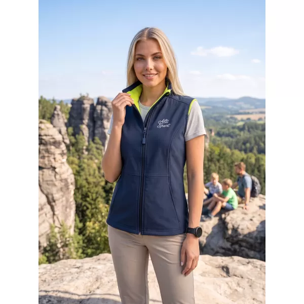  Dámska softshellová vesta ALTISPORT ALW056516 NÁMORNÁ MODRÁ 