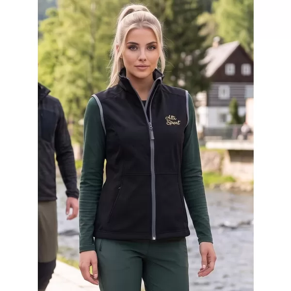  Dámska softshellová vesta ALTISPORT ALW056516 ČIERNA 