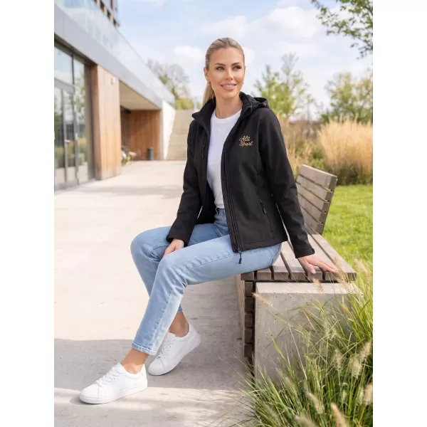  Dámska softshellová bunda ALTISPORT ALW056521 ČIERNA 