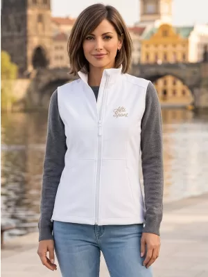 Dámska softshellová vesta ALTISPORT ALW056516 BIELA