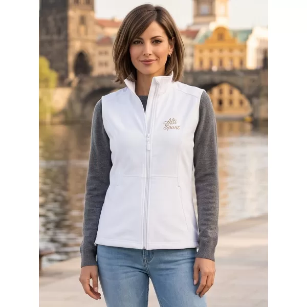  Dámska softshellová vesta ALTISPORT ALW056516 BIELA 