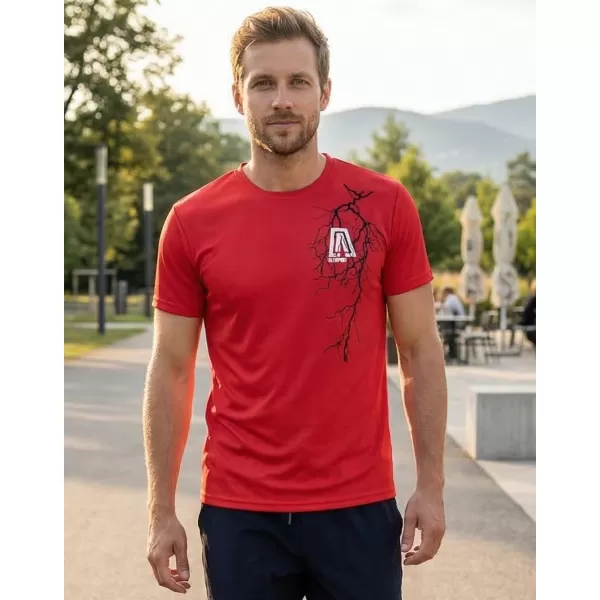  Pánske funkčné tričko ALTISPORT CARRYOVER ALM027124 ČERVENÁ 