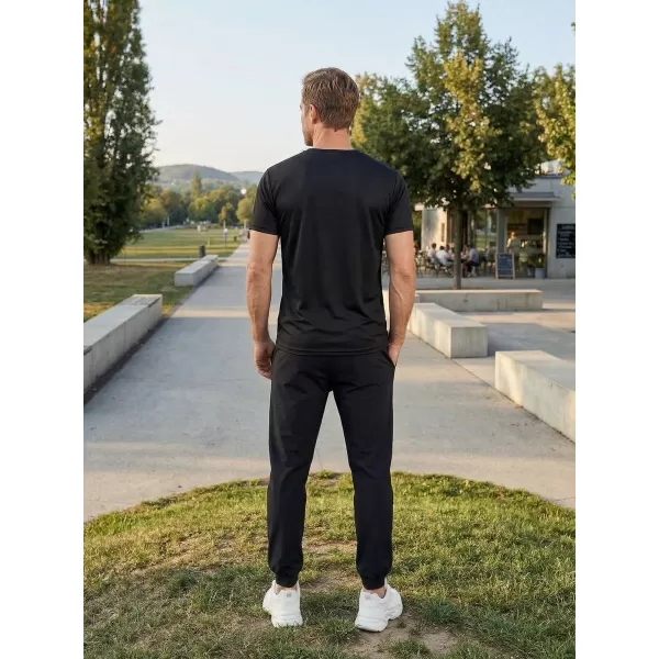  Pánske funkčné tričko ALTISPORT CARRYOVER ALM027124 ČIERNA 