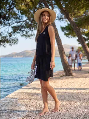 Dámske šaty ALTISPORT Nyon LSKT329 ČIERNA