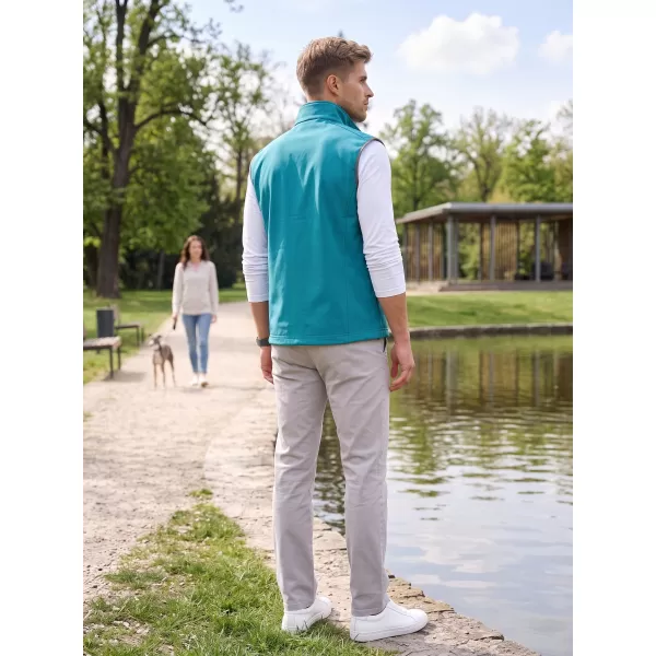  Pánska softshellová vesta ALTISPORT ALM006517 TMAVÝ TYRKYS 