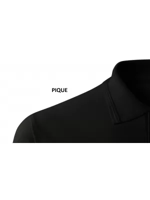 Pánske tričko s golierom ALTISPORT CARRYOVER ALM065203 ČIERNOBIELY