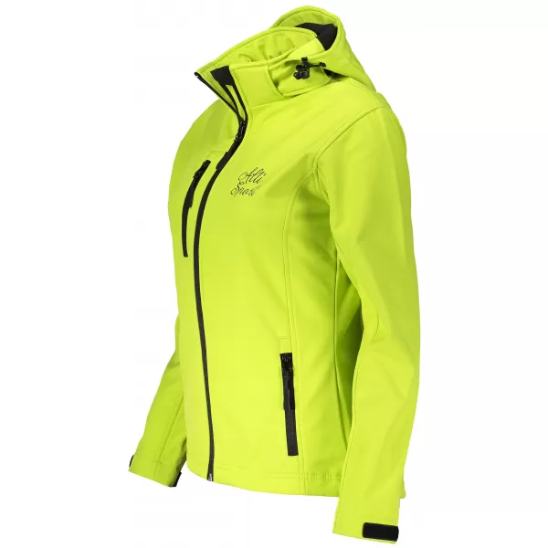  Dámska softshellová bunda ALTISPORT ALW056521 limetkovú 