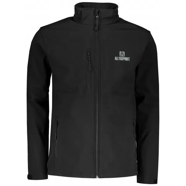  Pánska softshellová bunda ALTISPORT ALM006522 ČIERNA 