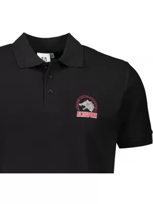 Pánske tričko s golierikom ALTISPORT ALM071203 ČIERNOČERVENÁ