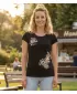 Dámske tričko ALTISPORT CARRYOVER ALW016122 ČIERNA A ZLATÁ