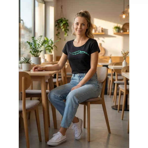  Dámské triko ALTISPORT CARRYOVER ALW001120 ČERNOMODRÁ 