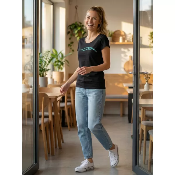  Dámské triko ALTISPORT CARRYOVER ALW001120 ČERNOMODRÁ 