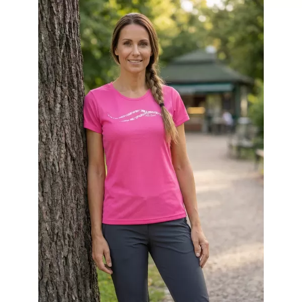  Dámske funkčné tričko ALTISPORT CARRYOVER ALW001140 NEÓNOVO RUŽOVÉ 