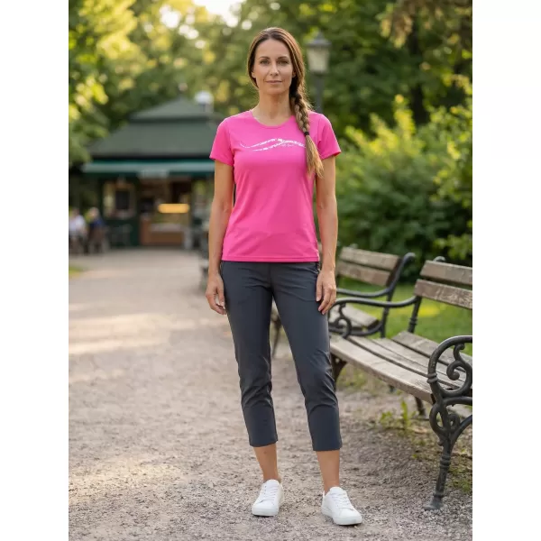 Dámske funkčné tričko ALTISPORT CARRYOVER ALW001140 NEÓNOVO RUŽOVÉ 