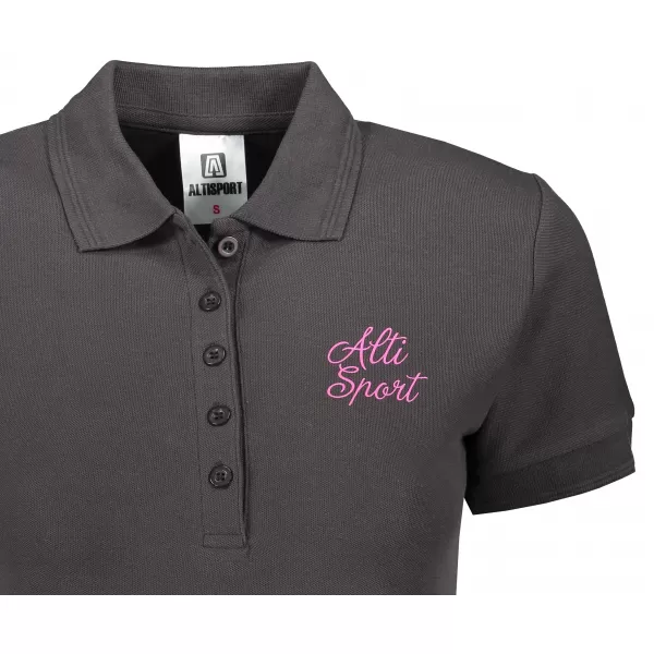  Dámske tričko s golierikom ALTISPORT ALW056210 EBONY GREY 