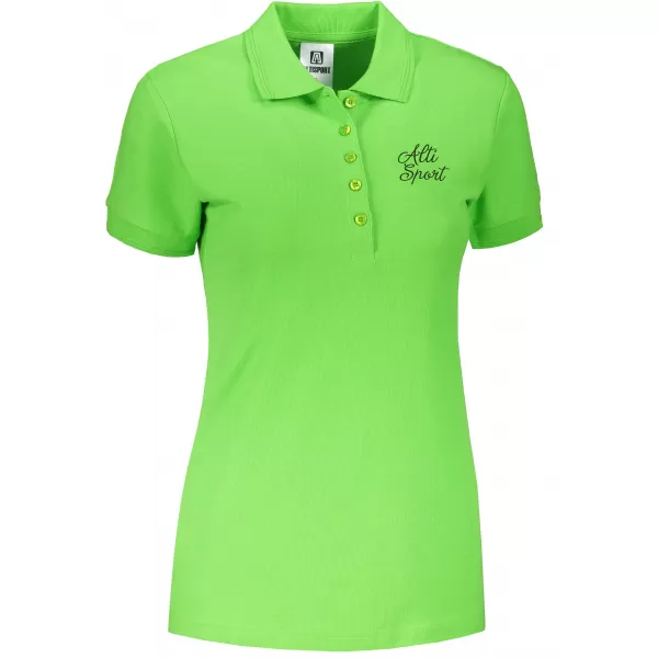  Dámske tričko s golierikom ALTISPORT ALW056210 APPLE GREEN 