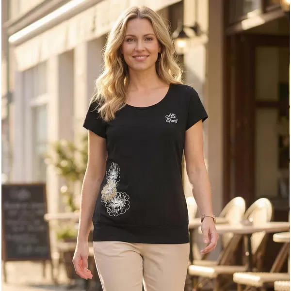  Dámske tričko ALTISPORT ALW106120 ČIERNOZLATÁ 