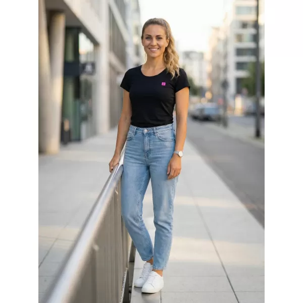  Dámske prémiové tričko ALTISPORT CARRYOVER ALW065154 ČIERNA RUŽOVÁ 