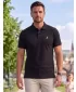 Prémiové pánske tričko s golierom ALTISPORT ALM002203 ČIERNA A ZELENÁ