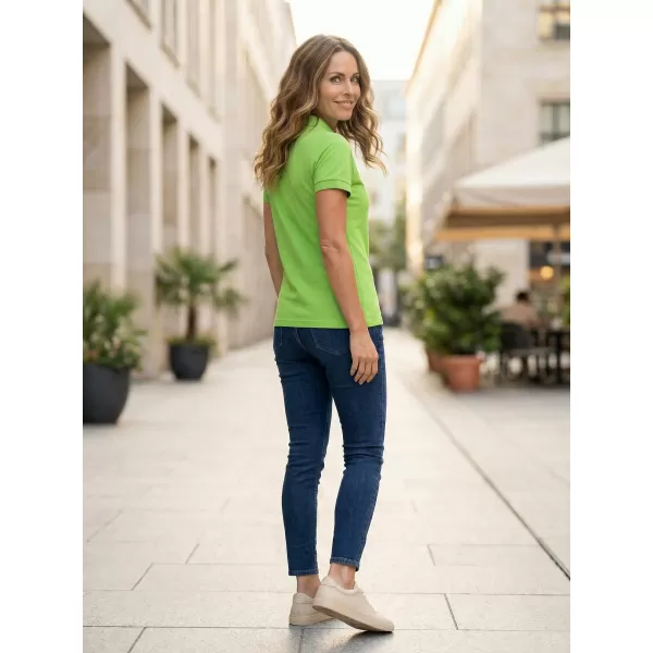  Dámske tričko s golierikom ALTISPORT ALW056210 APPLE GREEN 