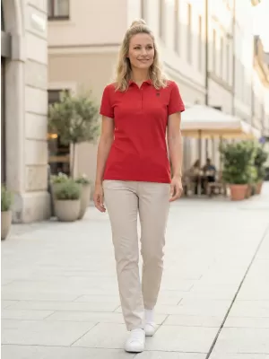 Dámske tričko s golierom ALTISPORT CARRYOVER ALW065210 ČERVENÁ