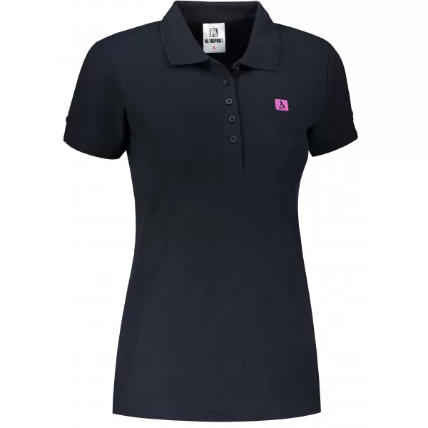  Dámske tričko s golierom ALTISPORT CARRYOVER ALW065210 NÁMORNÍCKA MODRÁ 