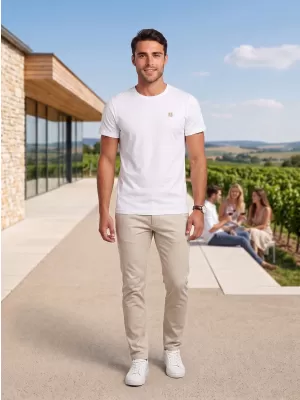 Prémiové pánske tričko ALTISPORT CARRYOVER ALM065153 BIELE ZLATO