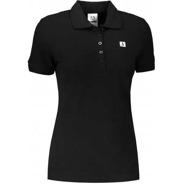  Dámske tričko s golierom ALTISPORT CARRYOVER ALW065210 ČIERNOBIELY 