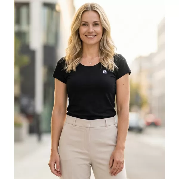  Dámske prémiové tričko ALTISPORT CARRYOVER ALW065154 ČIERNOBIELY 