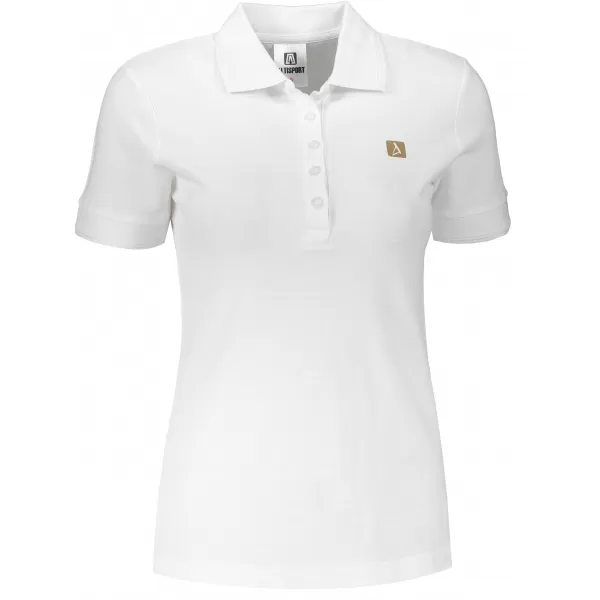  Dámske tričko s golierom ALTISPORT CARRYOVER ALW065210 BIELA 