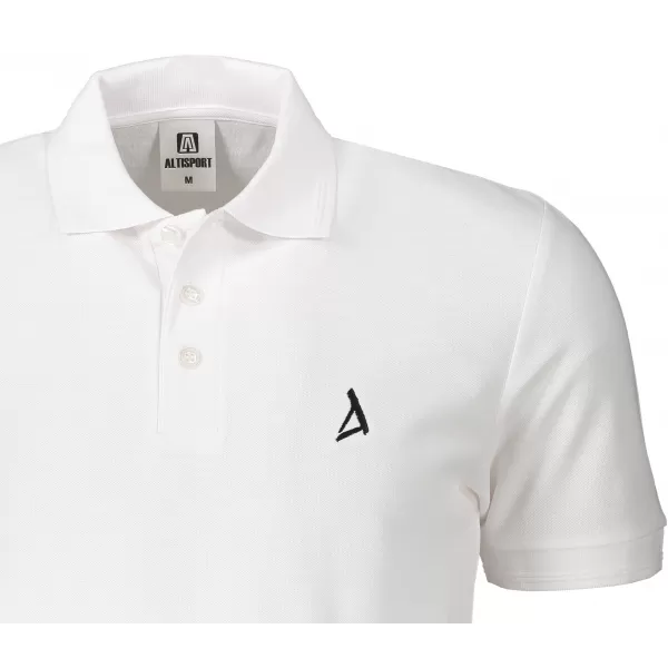  Prémiové pánske tričko s golierom ALTISPORT ALM002203 BIELA 