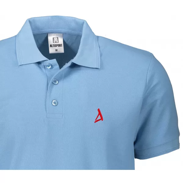 Prémiové pánske tričko s golierom ALTISPORT ALM002203 NEBESKY MODRÁ 