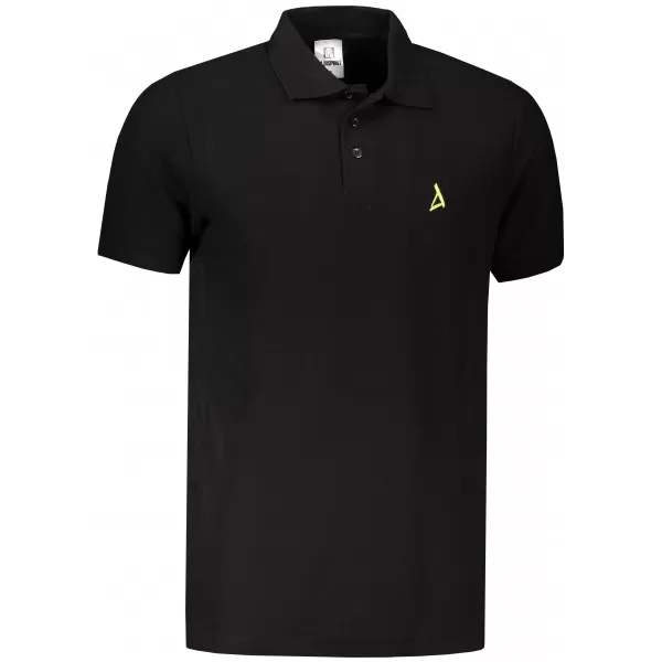  Prémiové pánske tričko s golierom ALTISPORT ALM002203 ČIERNA A ZELENÁ 