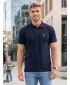 Prémiové pánske tričko s golierom ALTISPORT ALM002203 NÁMORNÍCKA MODRÁ