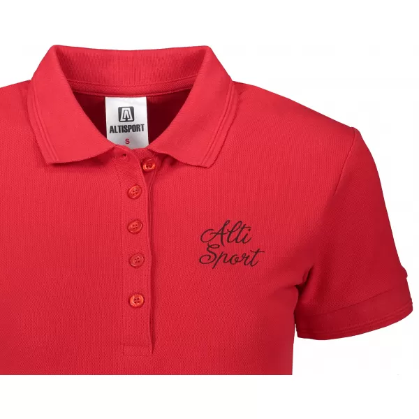  Dámske tričko s golierikom ALTISPORT ALW056210 ČERVENÁ 