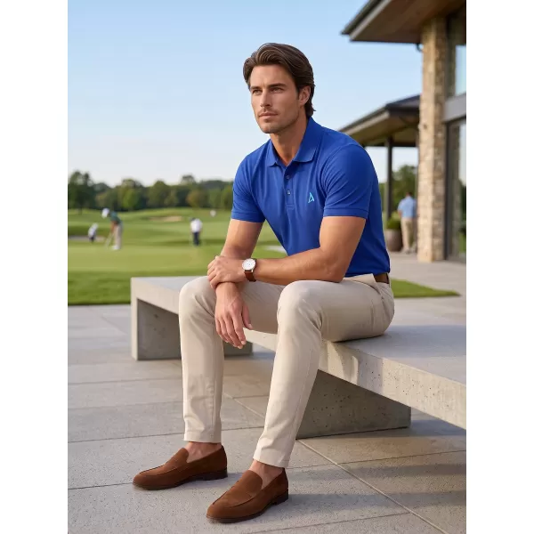  Prémiové pánske tričko s golierom ALTISPORT ALM002203 KRÁĽOVSKÁ MODRÁ 