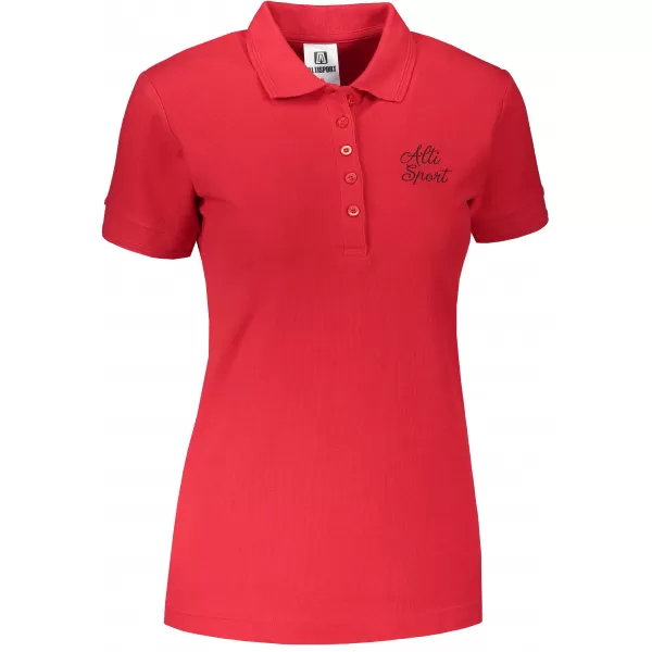  Dámske tričko s golierikom ALTISPORT ALW056210 ČERVENÁ 