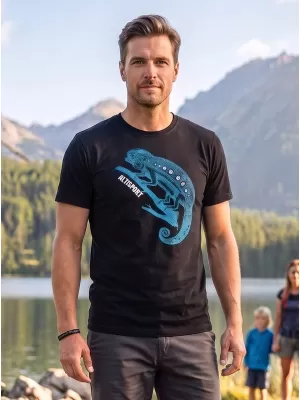 Pánské triko ALTISPORT CARRYOVER ALM017129 ČERNOMODRÁ