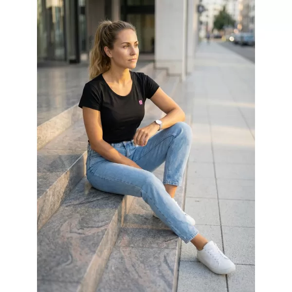  Dámske prémiové tričko ALTISPORT CARRYOVER ALW065154 ČIERNA RUŽOVÁ 