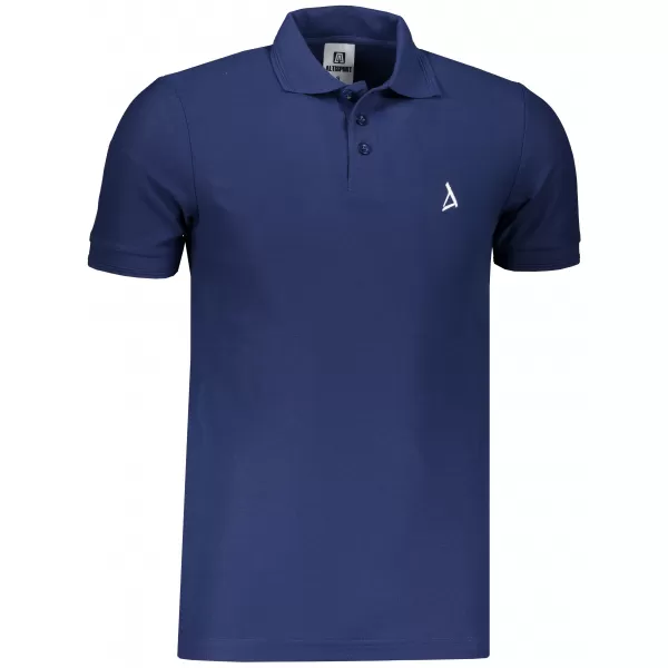  Prémiové pánske tričko s golierom ALTISPORT ALM002203 POLNOČNÁ MODRÁ 