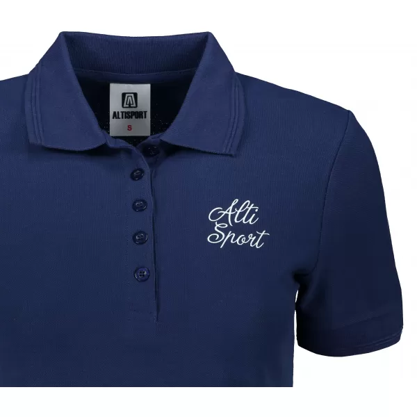  Dámske tričko s golierikom ALTISPORT ALW056210 POLNOČNÁ MODRÁ 