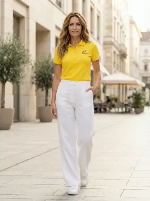 Dámske tričko s golierikom ALTISPORT ALW056210 ŽLTÁ