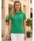 Dámske tričko s golierom ALTISPORT CARRYOVER ALW065210 STREDNE ZELENÁ