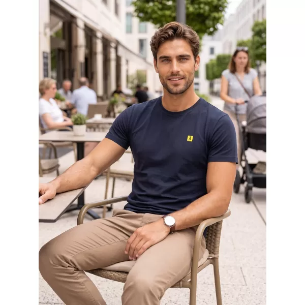  Prémiové pánske tričko ALTISPORT CARRYOVER ALM065153 NÁMORNÍCKA MODRÁ/ZELENÁ 