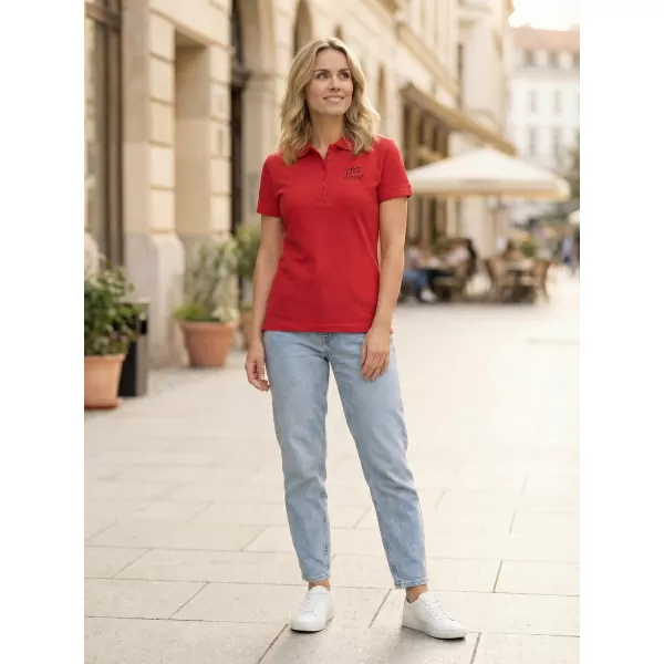  Dámske tričko s golierikom ALTISPORT ALW056210 ČERVENÁ 