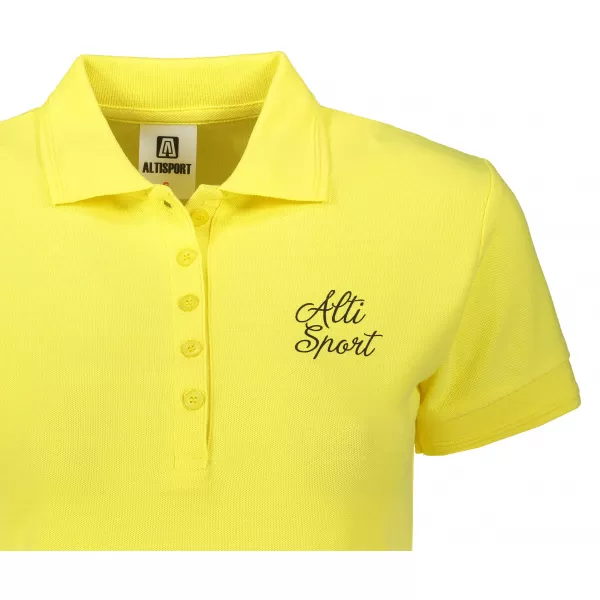  Dámske tričko s golierikom ALTISPORT ALW056210 CITRÓNOVÁ 