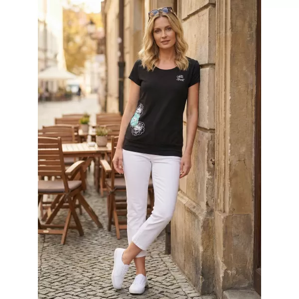  Dámske tričko ALTISPORT ALW106120 čiernomodrá 